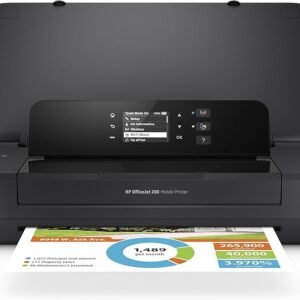 Refurbished Portable Printer with Wireless & Mobile Printing, Works with Alexa color black.