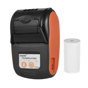 Refurbished Printer Thermal Receipt Printer, PT-210 Portable Handheld 58mm Receipt for Retail Stores Restaurants Factories Logistics.